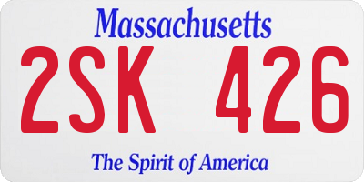 MA license plate 2SK426