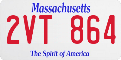 MA license plate 2VT864