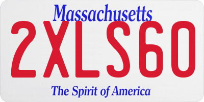 MA license plate 2XLS60