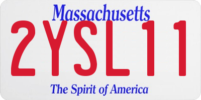 MA license plate 2YSL11