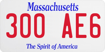 MA license plate 300AE6