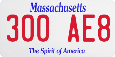 MA license plate 300AE8
