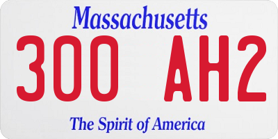 MA license plate 300AH2