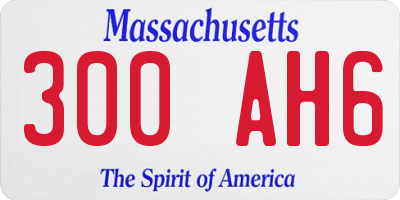 MA license plate 300AH6