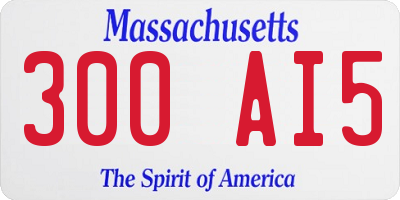MA license plate 300AI5