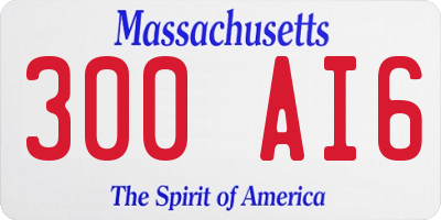 MA license plate 300AI6