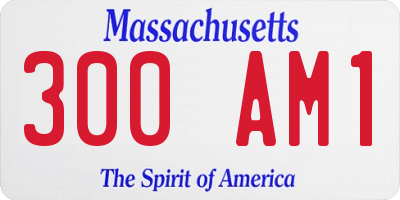 MA license plate 300AM1