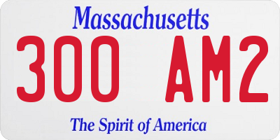 MA license plate 300AM2