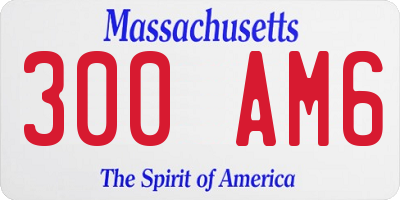 MA license plate 300AM6