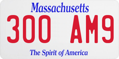 MA license plate 300AM9