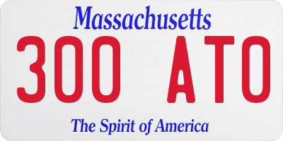 MA license plate 300AT0