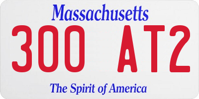 MA license plate 300AT2