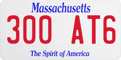 MA license plate 300AT6
