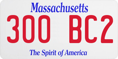 MA license plate 300BC2