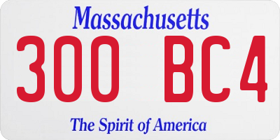 MA license plate 300BC4