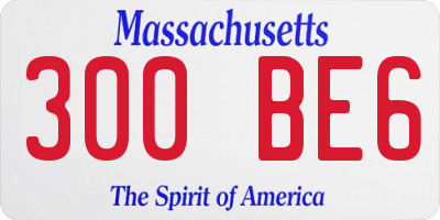 MA license plate 300BE6