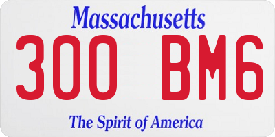 MA license plate 300BM6