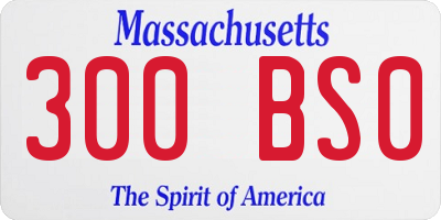MA license plate 300BS0