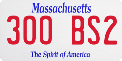 MA license plate 300BS2