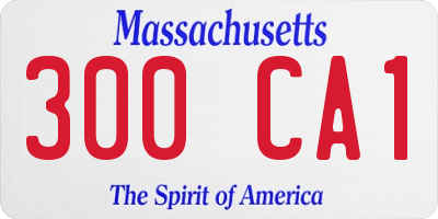 MA license plate 300CA1