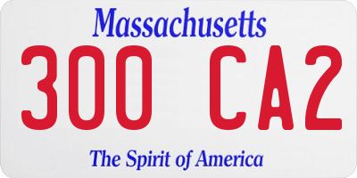 MA license plate 300CA2