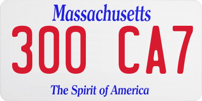 MA license plate 300CA7