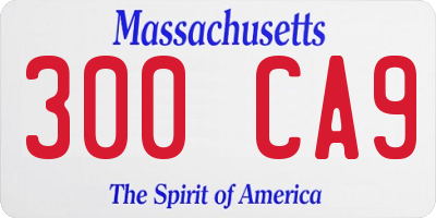 MA license plate 300CA9