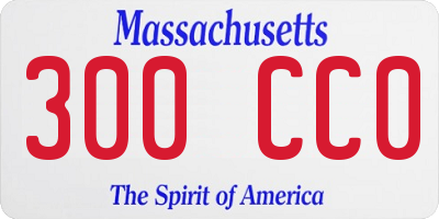 MA license plate 300CC0