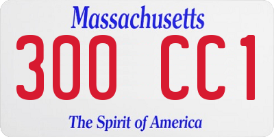 MA license plate 300CC1