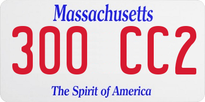 MA license plate 300CC2