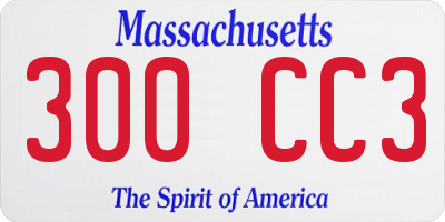 MA license plate 300CC3