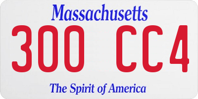 MA license plate 300CC4