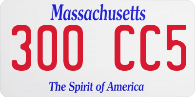 MA license plate 300CC5