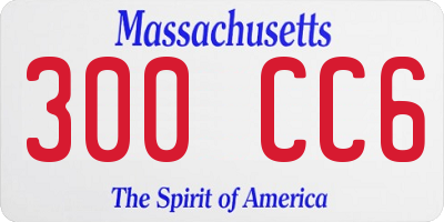 MA license plate 300CC6