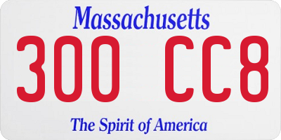 MA license plate 300CC8