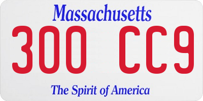 MA license plate 300CC9