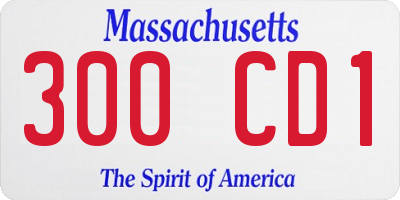 MA license plate 300CD1