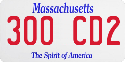 MA license plate 300CD2