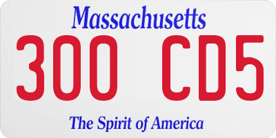 MA license plate 300CD5