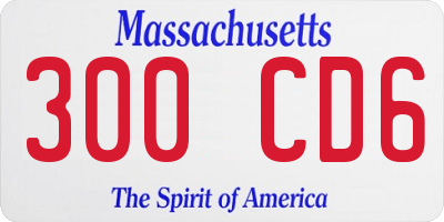 MA license plate 300CD6