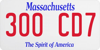 MA license plate 300CD7