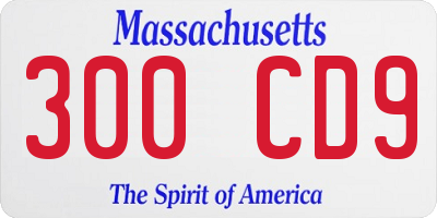 MA license plate 300CD9