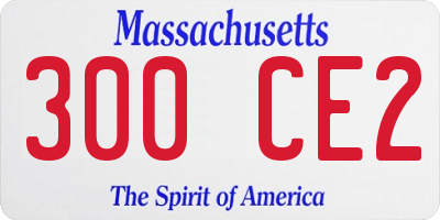 MA license plate 300CE2