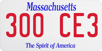MA license plate 300CE3