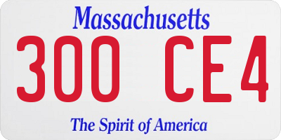 MA license plate 300CE4