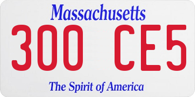 MA license plate 300CE5