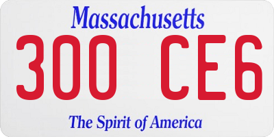 MA license plate 300CE6