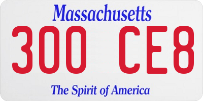 MA license plate 300CE8