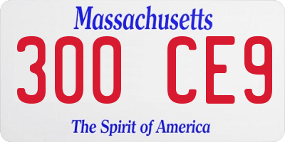 MA license plate 300CE9