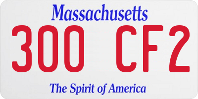 MA license plate 300CF2